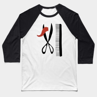 Snip Barber Scissors and Comb Baseball T-Shirt